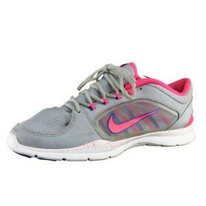 Nike Womens Running Shoes‎ Size 8.5 Gray Mesh Lace Up Lightweight Training